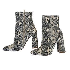 PLT-Snake print ankle booties - Size 5